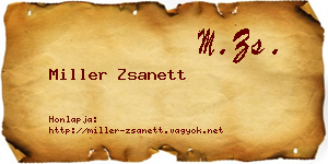 Miller Zsanett névjegykártya
